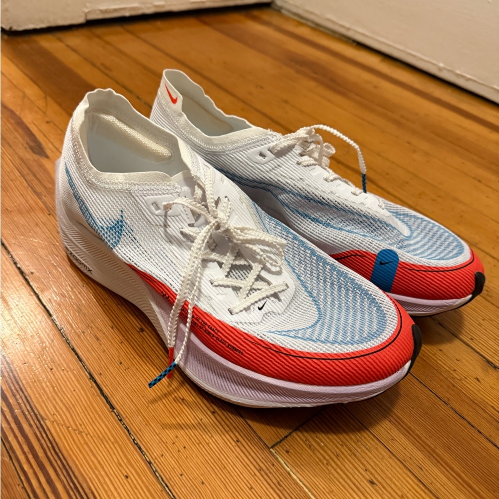 Nike Women’s Vaporfly Size 10 White and Red Running Shoes - Brand New!